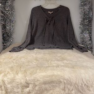It’s Our Time Gray Sweater Size L.